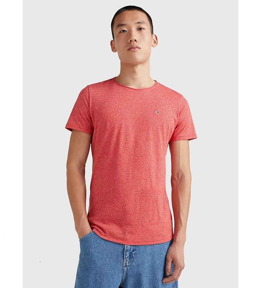 Camiseta Tommy Jeans Salmon Slim Fit com estampa mesclada