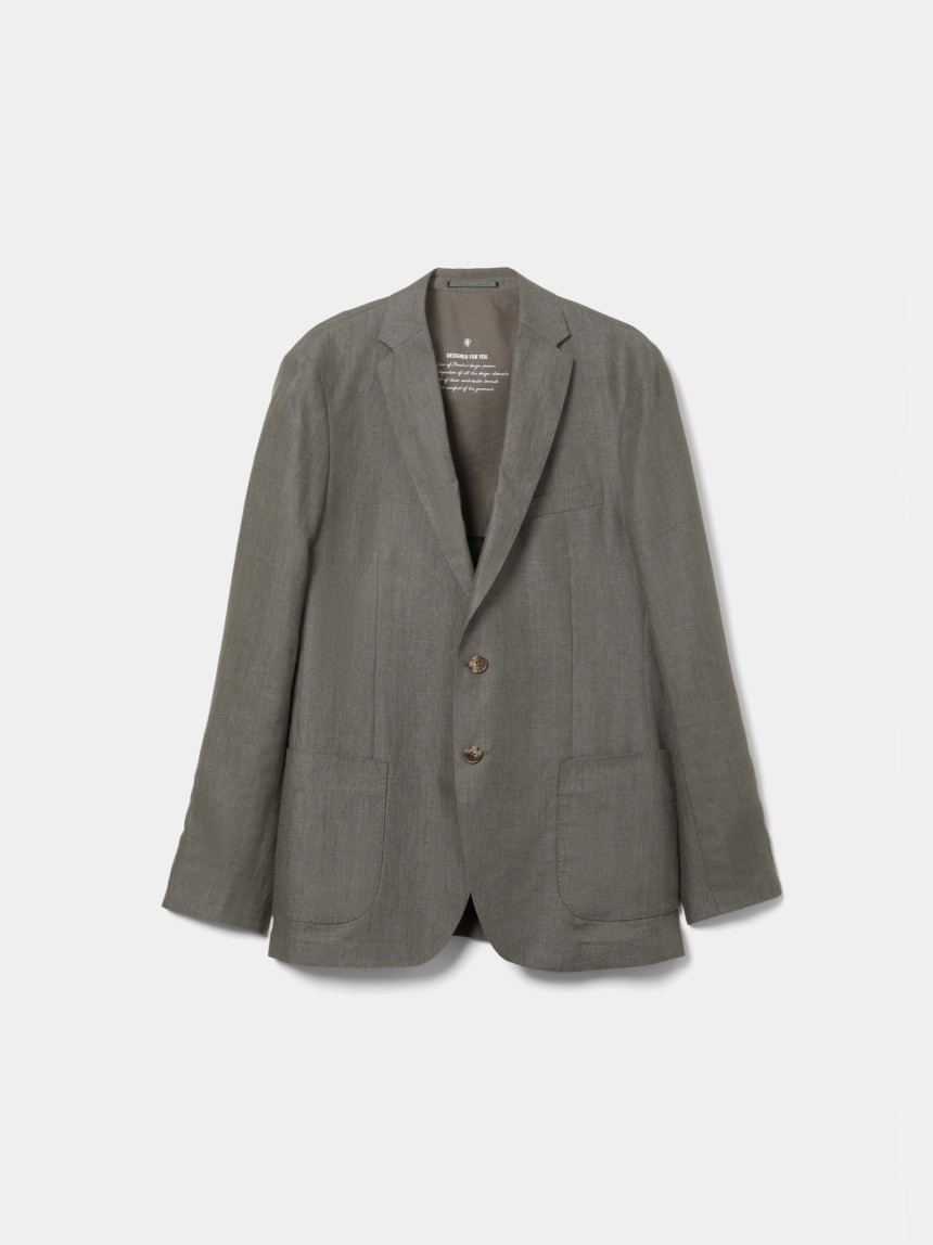 Blazer slim fit em linho