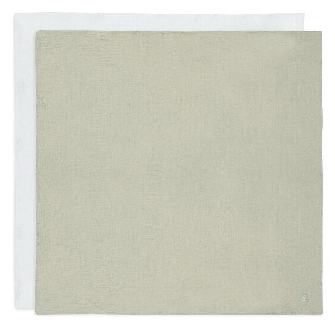 Jollein hydrofiele doeken - olive green - ivory