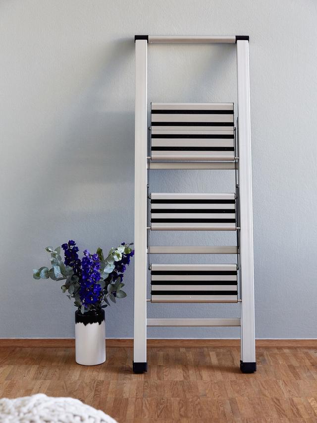 Trittleiter aus Aluminium, klappbar, 3 XXL-Stufen