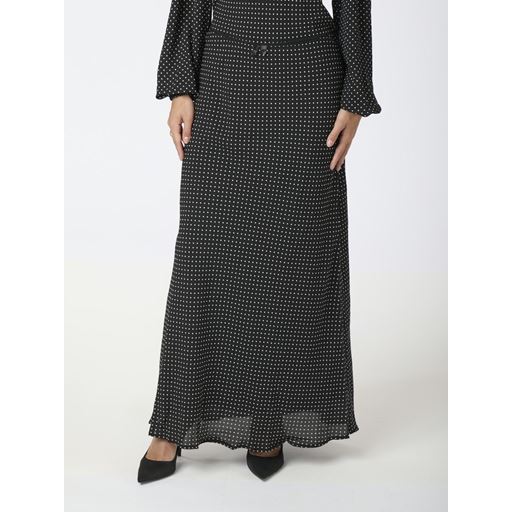 Neo Noir Lola Dot Long Nederdel, Black, 42