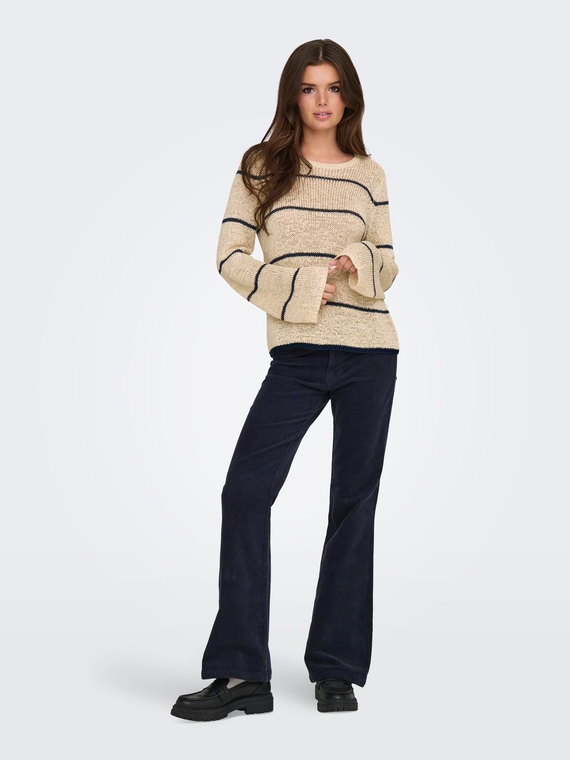 JDYMORE Strickpullover Sandshell