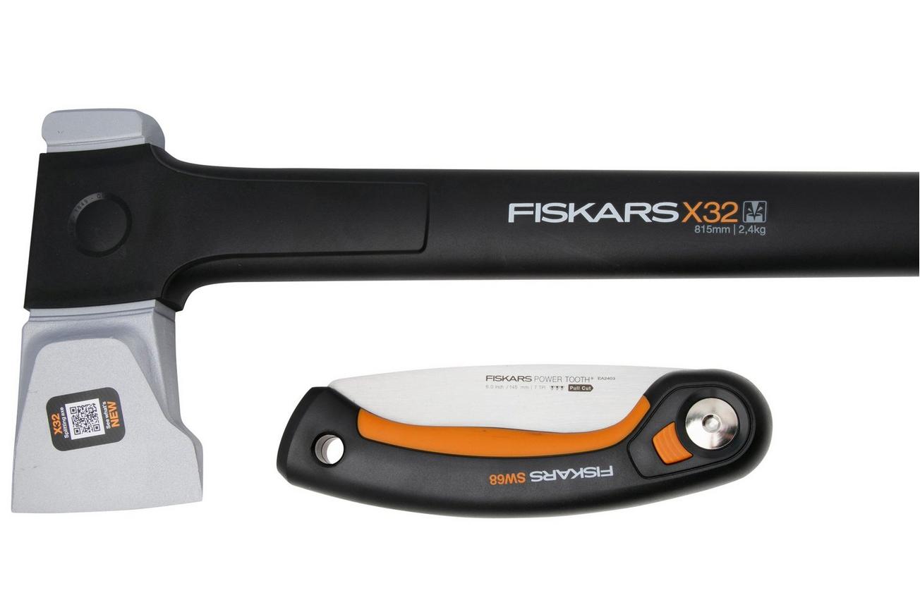 Fiskars X32 Splitting Axe Set 1075435 kloofbijl   vouwzaag