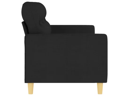 Canapé à 3 places Noir 180 cm Tissu