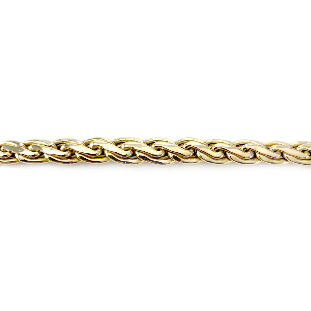 Collier d'occasion or 750 jaune maille fantaisie 43 cm