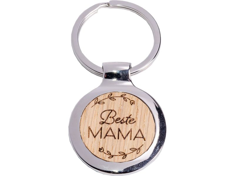 Roost Schlüsselanhänger Beste Mama 3.5 x 3.5 cm Schlüsselanhänger für Mütter