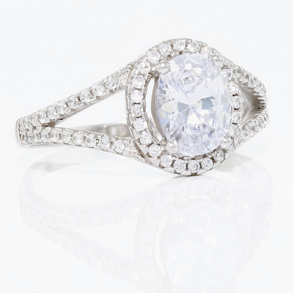 Bague Melyssa Argent Blanc Oxyde De Zirconium
