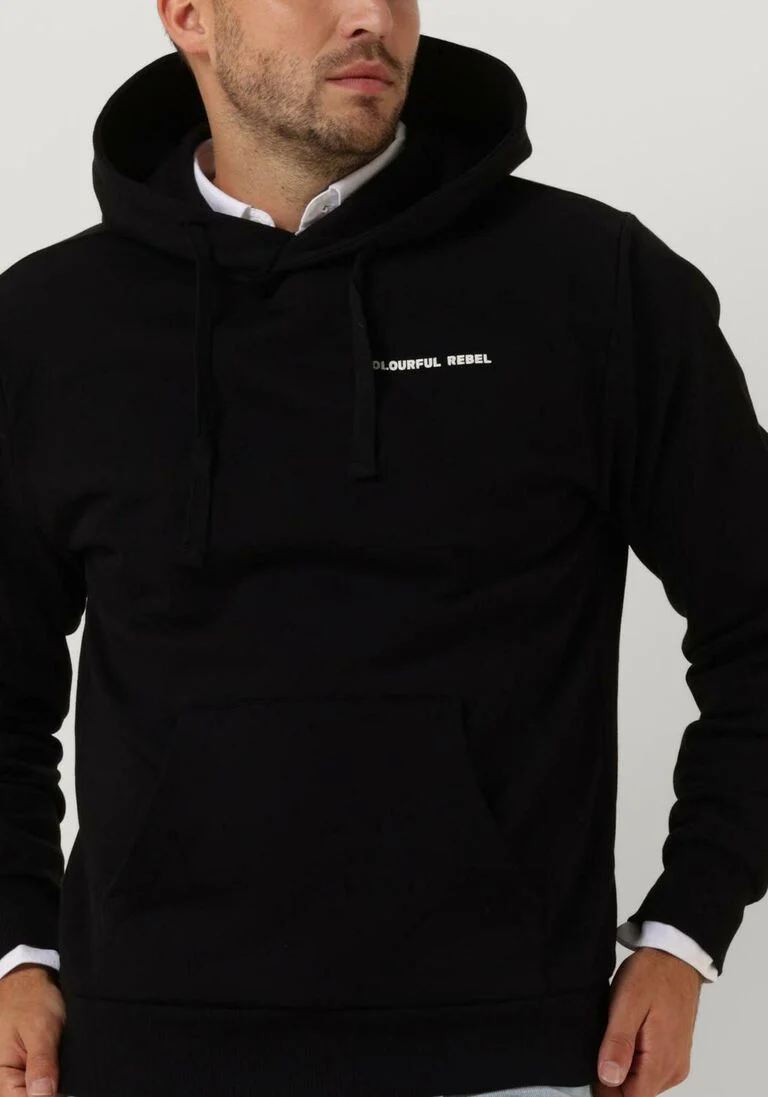 COLOURFUL REBEL zwarte colourful rebel sweater cr est. 2013 back print hoodie