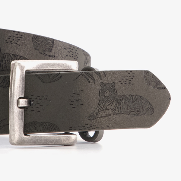 Jongens riem grijs met jungle print