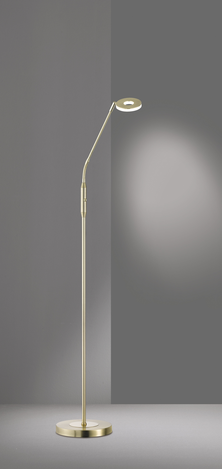LED-Stehleuchte DENT - messingfarben - dimmbar