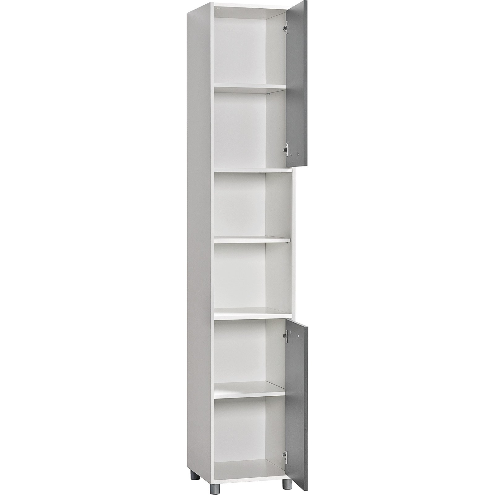 Badhochschrank Betty 3 Dekor anthrazit-weiss 35 x 191 x 34 cm
