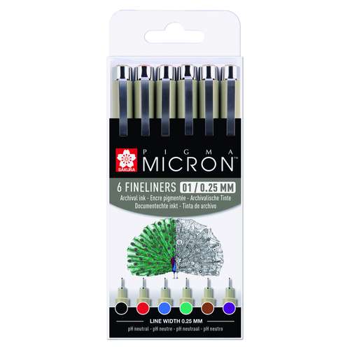 SAKURA® PIGMA® MICRON™ Fineliner 6er-Sets
