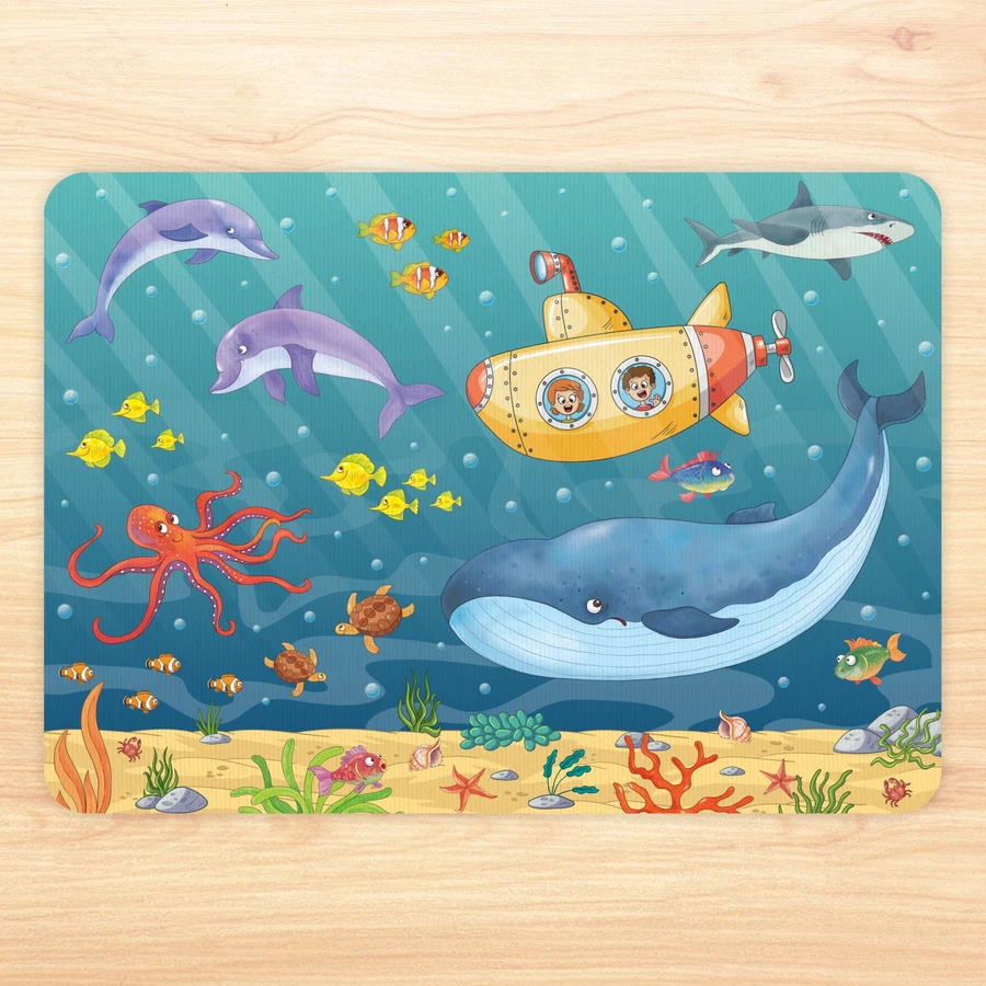 Nikima Platzset stabiles Vinyl Tischset – Unterwasser mehrfarbig