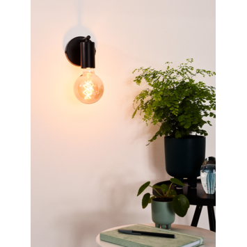 Lucide wandlamp Leanne 40W zwart
