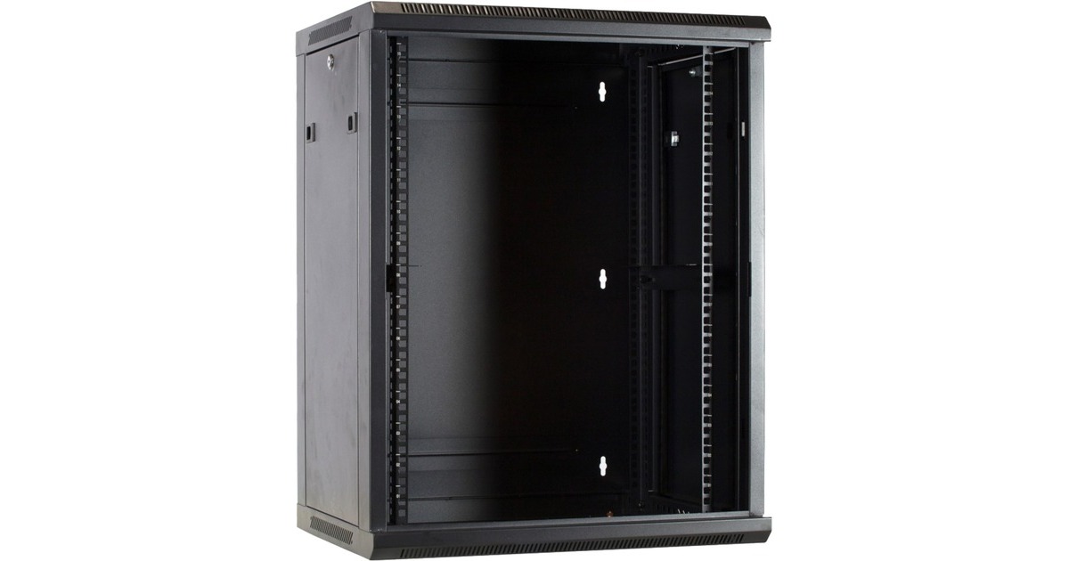 DSI15U wandkast met glazen deur - DS6415 server rack  (Zwart, 600 x 450 x 770mm)