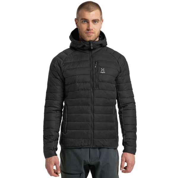 Doudoune randonnée HAGLÖFS SPIRE MIMIC HOOD MEN TRUE BLACK SOLID