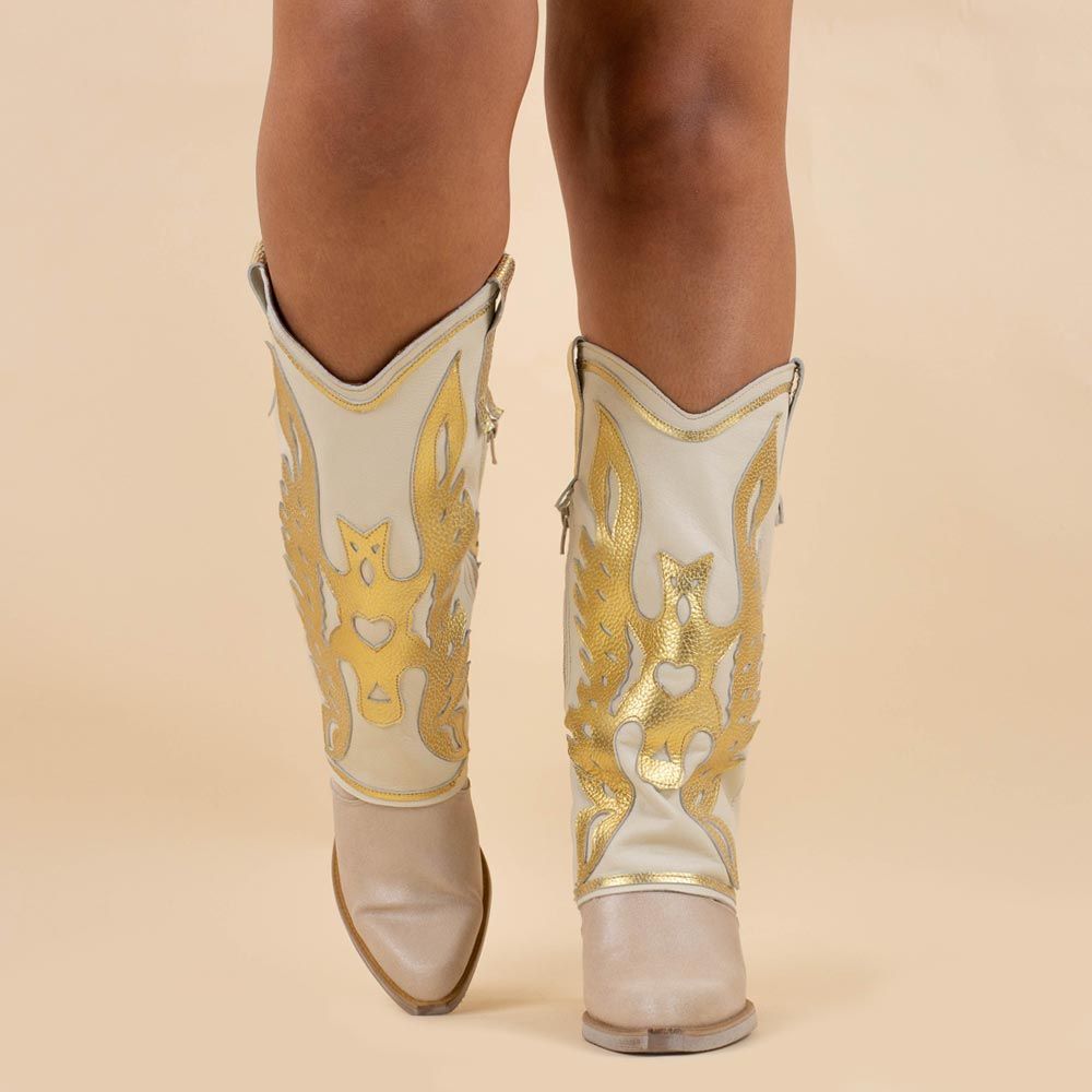 Nemonic 2381 boots champagne - beige