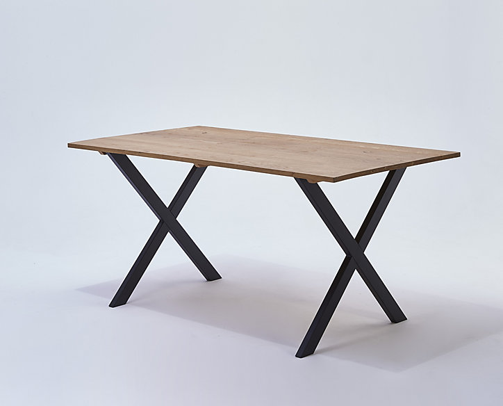 Pied de banc modèle X Mottez H. 40 cm métal noir