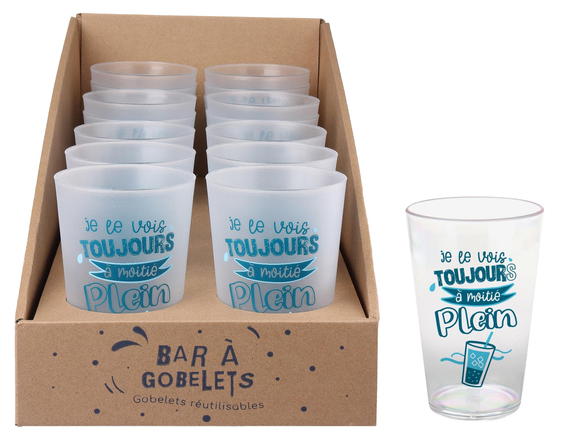 GOBELET 40CL A MOITIE PLEIN