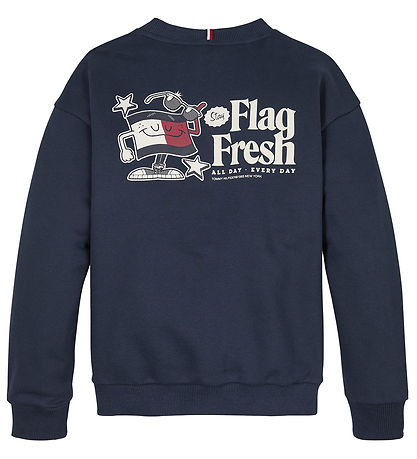 Tommy Hilfiger Sweatshirt - Fun Flagge - Dark Nacht Navy