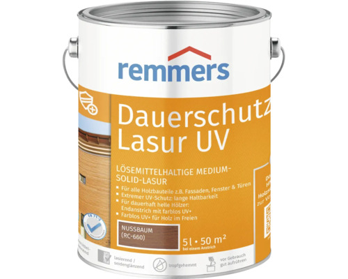 Remmers Langdurige UV-beschermende beits, walnoot, 5 l