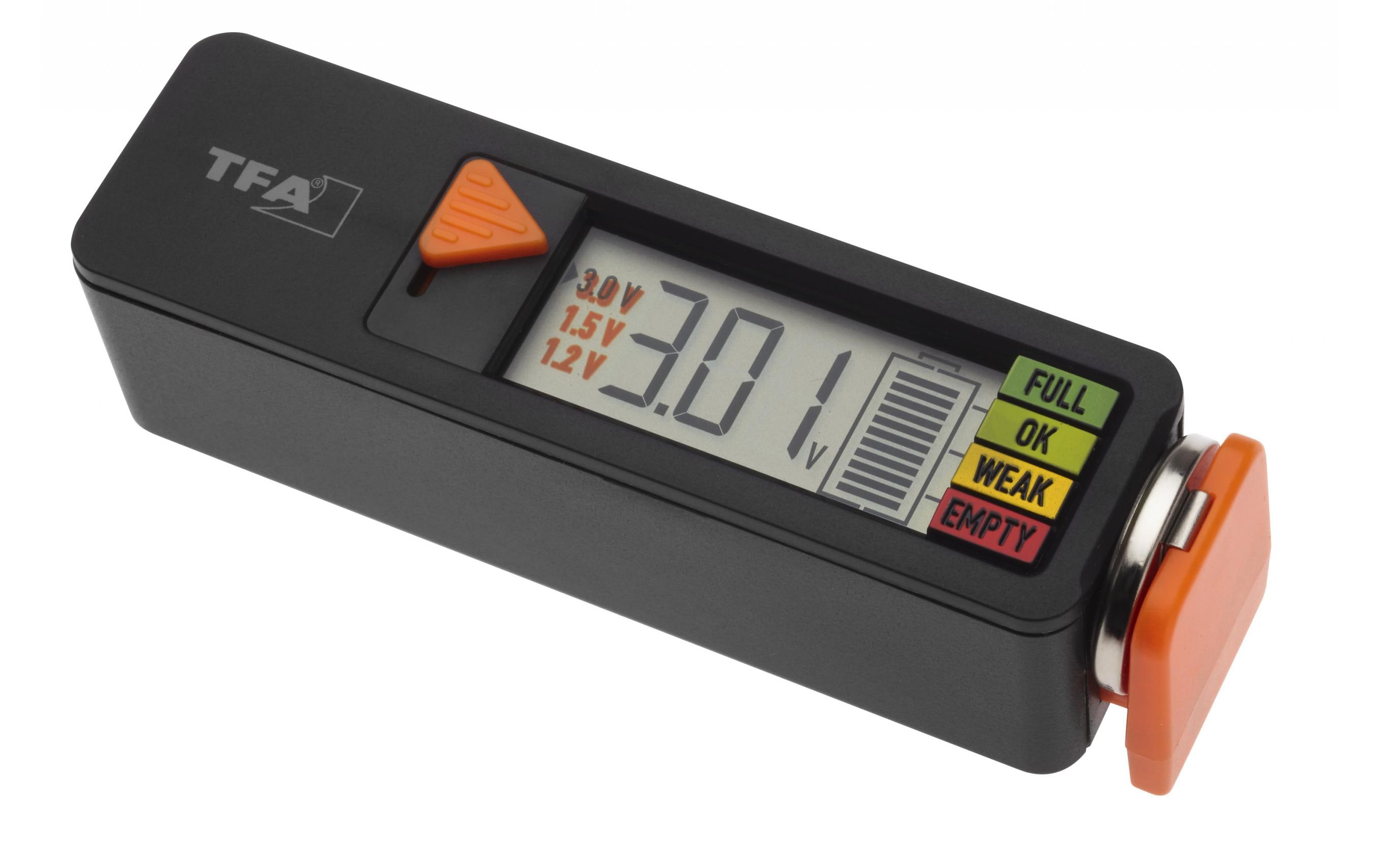 Batterietester BatteryCheck FE-TFAPrüfgerät für den Ladezustand von Batterien