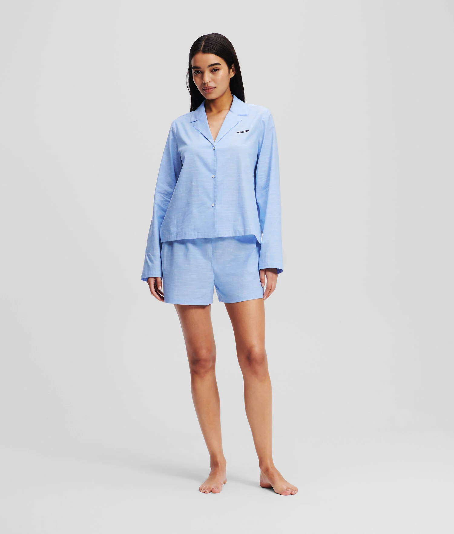 ENSEMBLE PYJAMA AVEC SHORT À LOGO KARL - Limonata