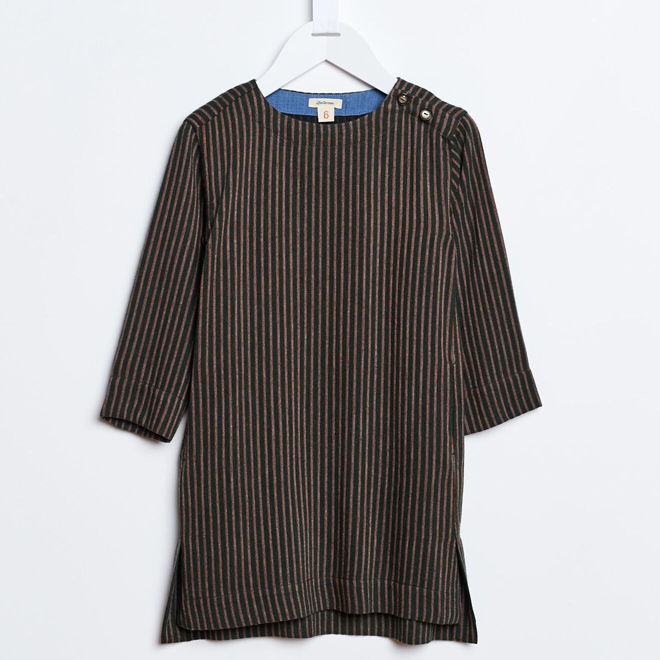 Bellerose Robe Adoo à rayures marron