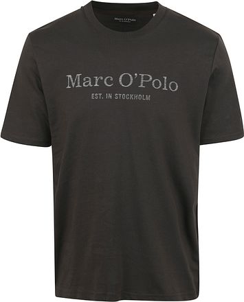 Marc O'Polo T-Shirt Logo Antraciet B21201251052-987 kopen