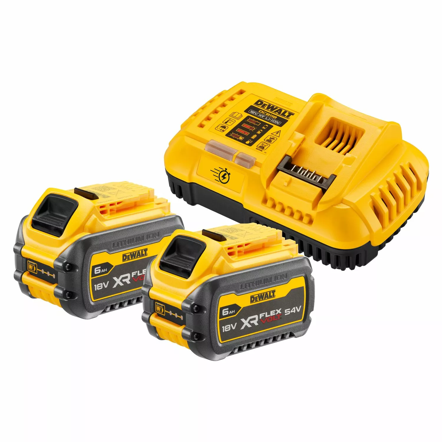 DeWALT DCB118T2 18V / 54V FlexVolt Li-Ion accu starterset (2x 6.0Ah)   lader