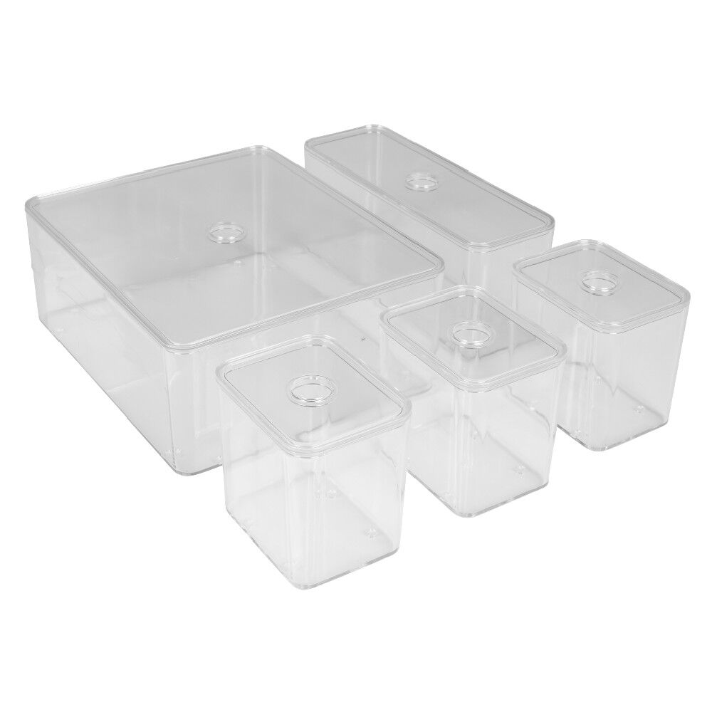 Organisateur tiroir salle de bain transparent x5