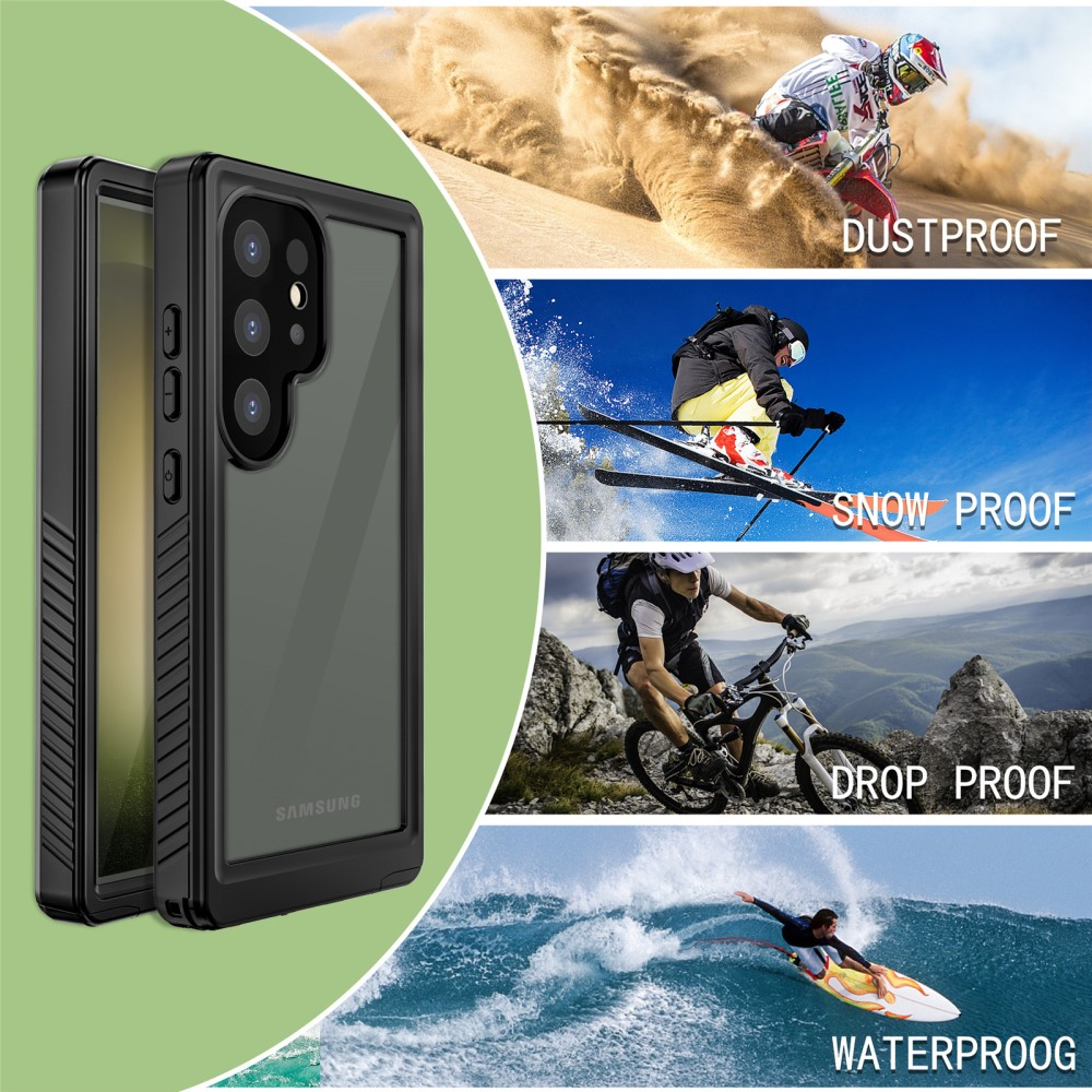 Samsung Galaxy S24 Ultra Wasserfeste Outdoor Schutz Hülle (IP68) - Schwarz