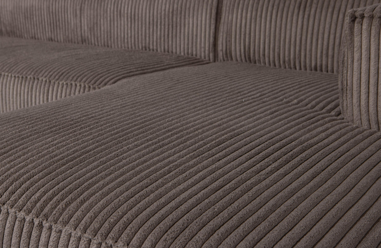 WOOOD Bean bank met chaise longue rechts rib travertin