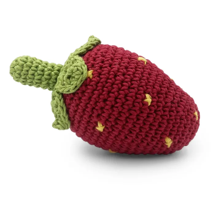 MyuM Hochet Fraise en crochet | Rouge