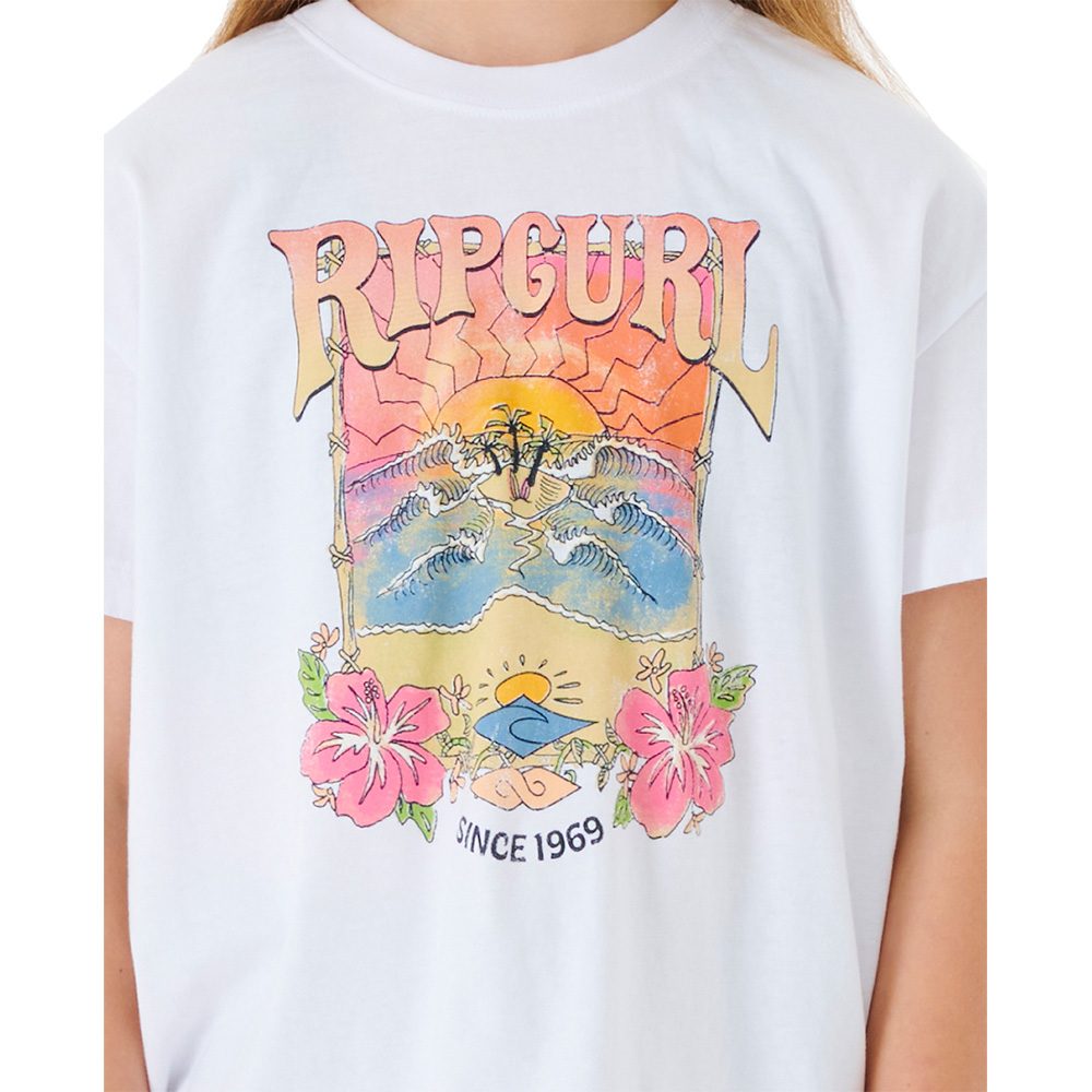 Rip Curl Barrelled Crop T-Shirt Mädchen weiß
