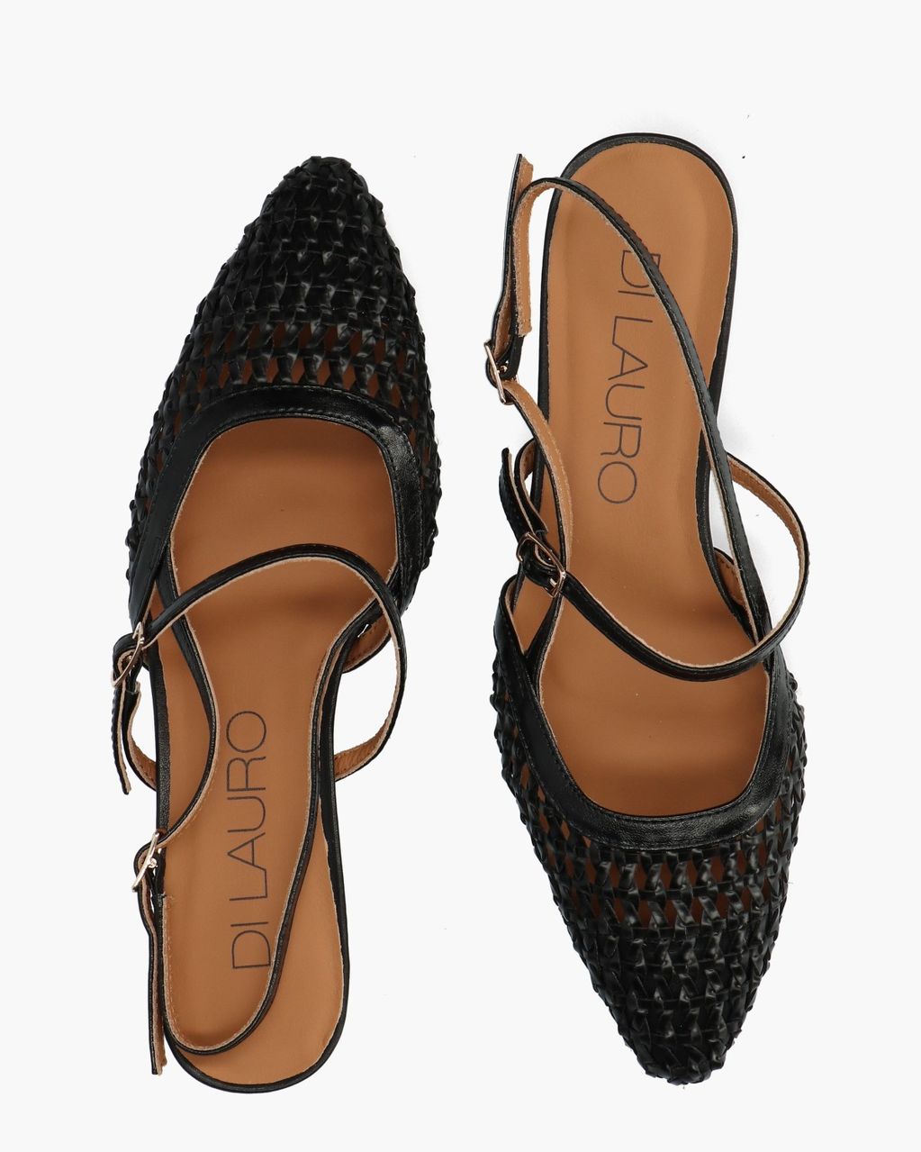 Di Lauro Dante Zwart Dames Slingbackpumps