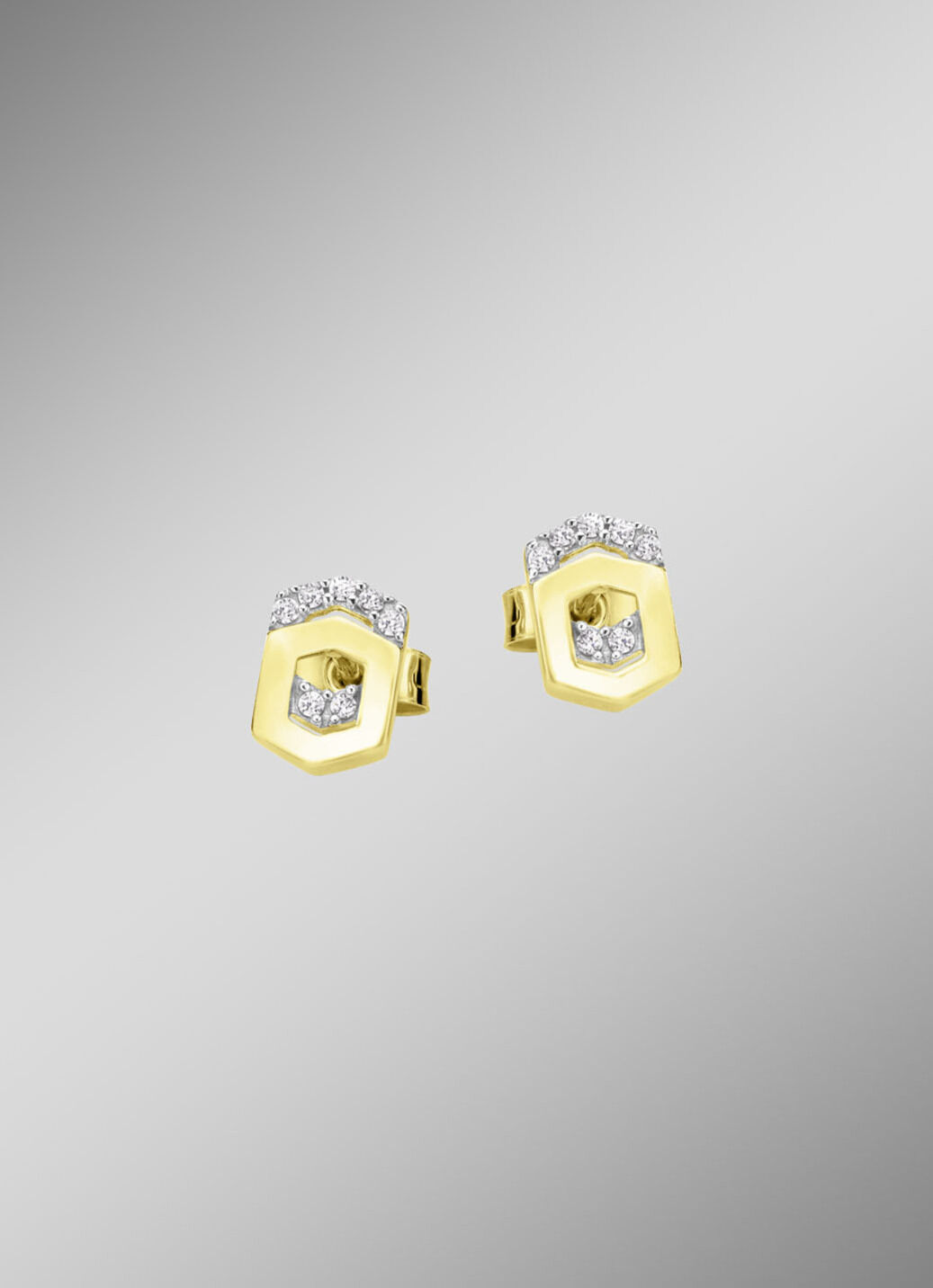 Moderne Ohrstecker mit Zirkonia