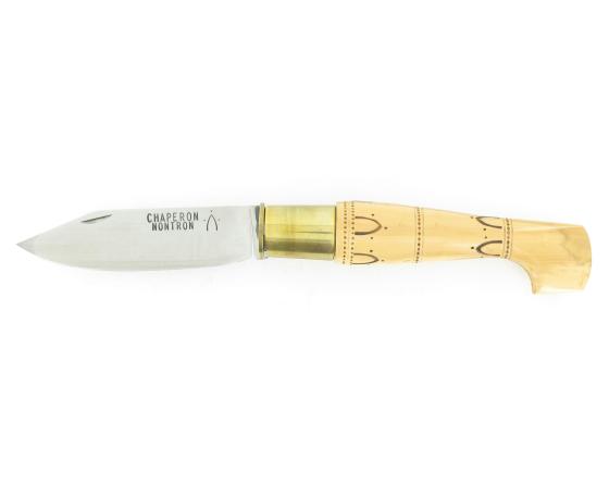Nontron Virole n° 50 - Sabot - Manche en buis avec pyrogravure Couteaux de Poche par Nontron