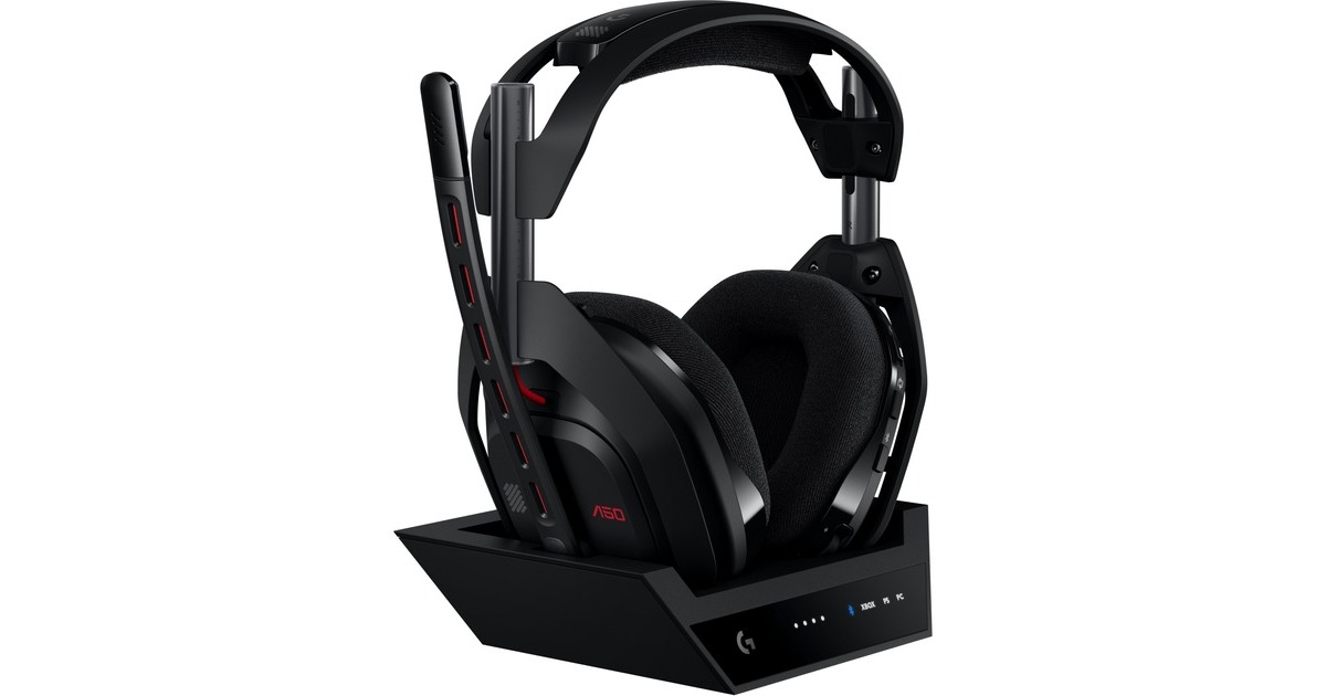 Logitech GAstro A50 LIGHTSPEED over-ear gaming headset  (Zwart, Basisstation (Gen 5), Pc, Xbox, PS5, Nintendo Switch, Bluetooth / USB-C)
