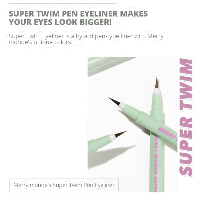 Merry monde - Super Twim Pen Eyeliner - 5 Types