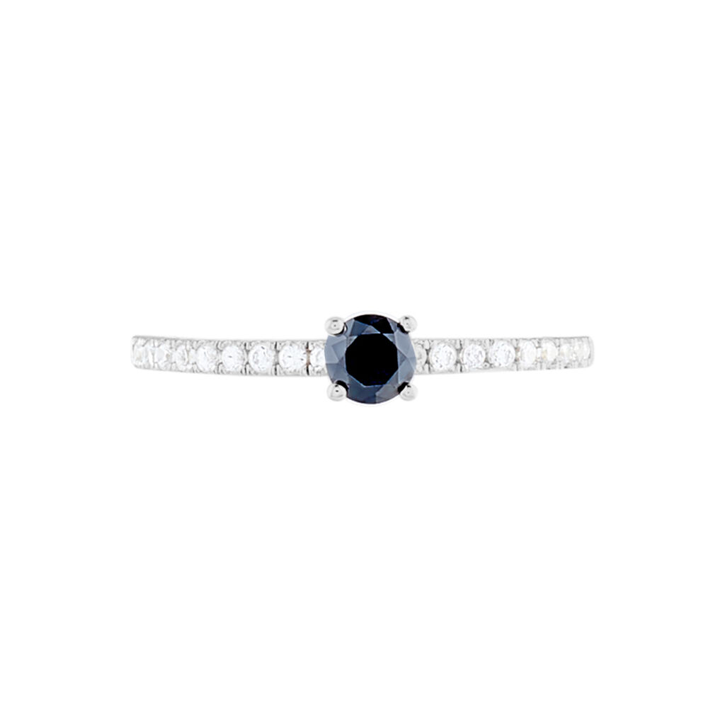 Bague Solitaire Argent Blanc Quitteri Oxyde De Zirconium