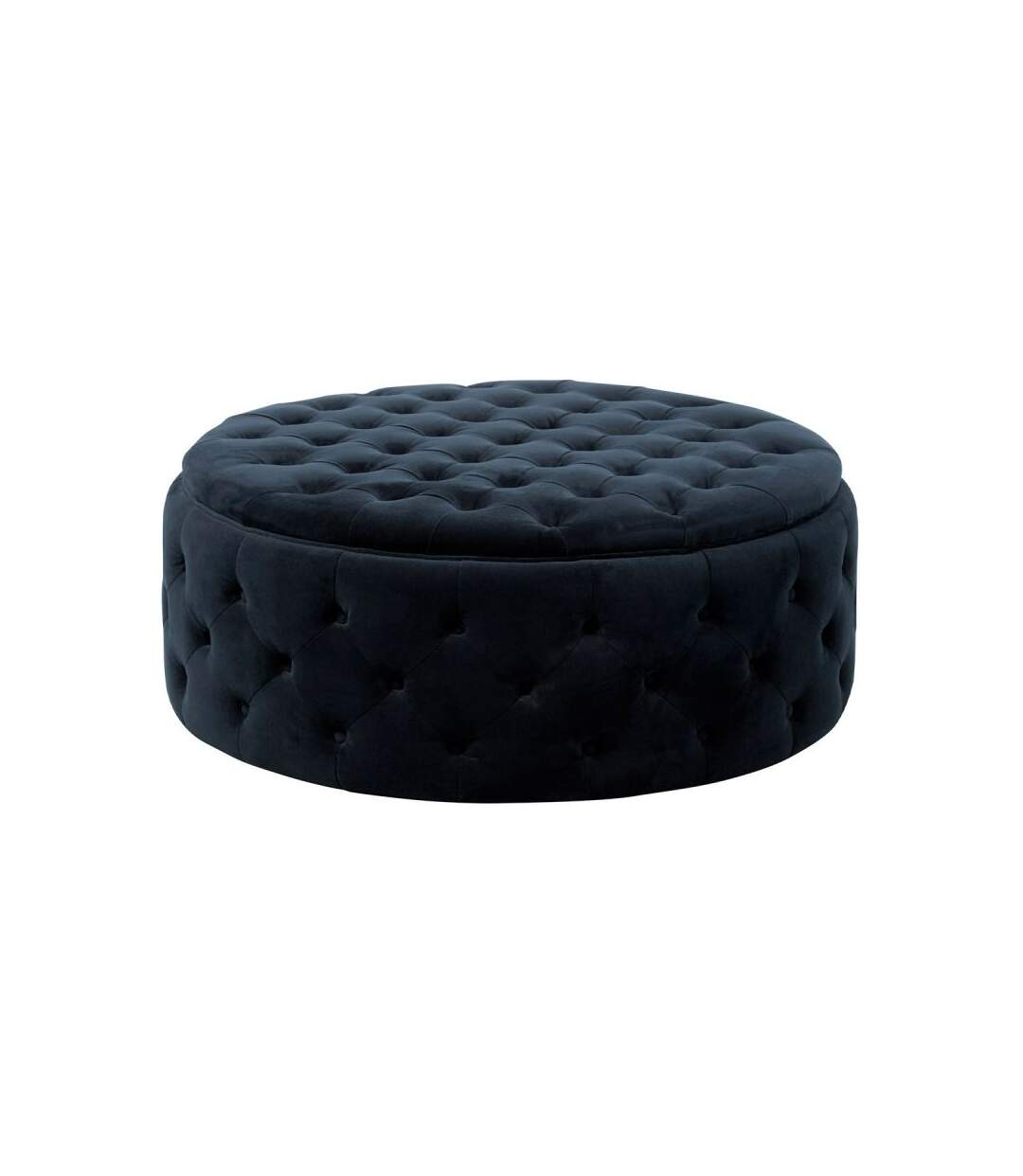 Paris Prix - Pouf Rond En Velours wilson 100cm Anthracite
