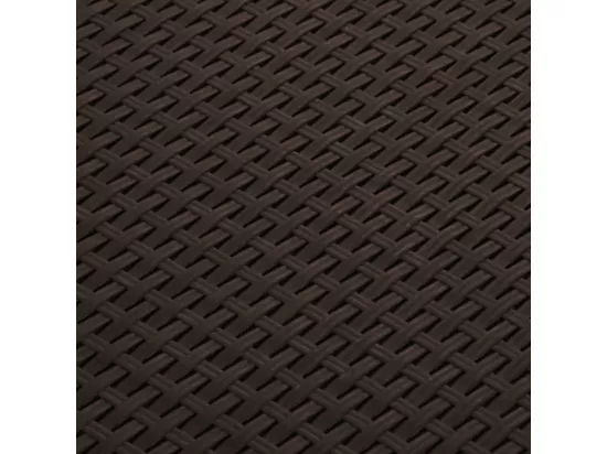 Boîte de rangement de jardin 39x39x46 cm Rotin PP Marron