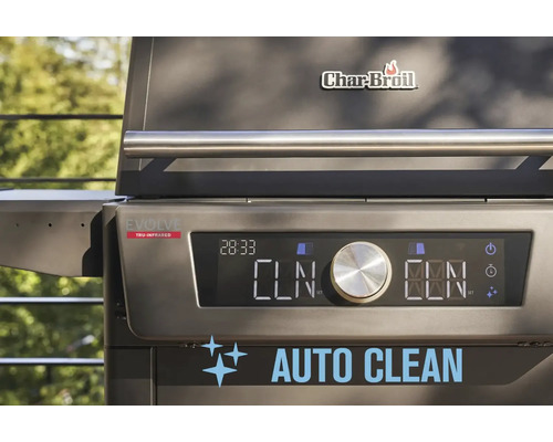 Char-Broil EVOLVE gasbarbecue, zwart metallic, inclusief 4 branders en draaiknoppen met ledverlichting.