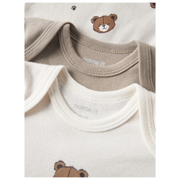 Name it - Kid's Body L/S Pumice Bear 3-Pack - Sous-vêtement