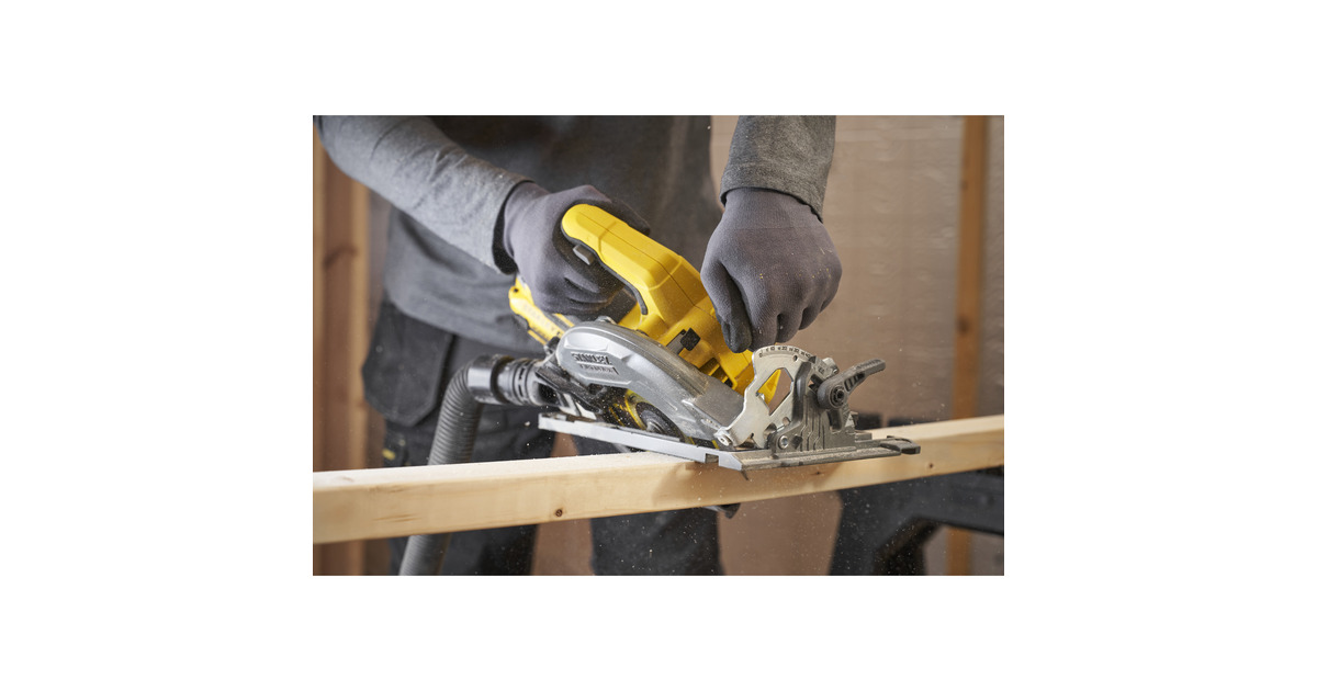 StanleyFATMAX V20 18V Cirkelzaag 190mm handcirkelzaag  (Zwart/geel, Accu en oplader inbegrepen, met koffer)