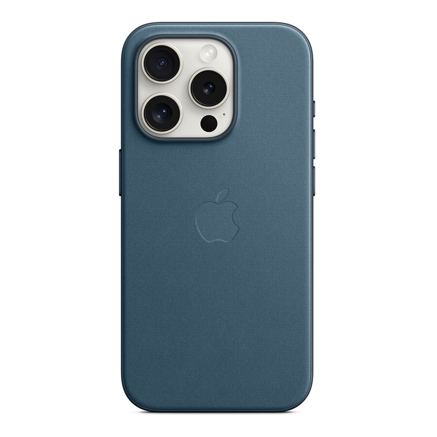 Apple Coque en tissage fin avec MagSafe pour iPhone 15 Pro - Bleu Pacifique