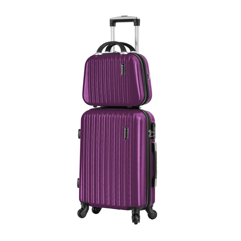 Lot valise cabine + vanity rigides 32402 Purple