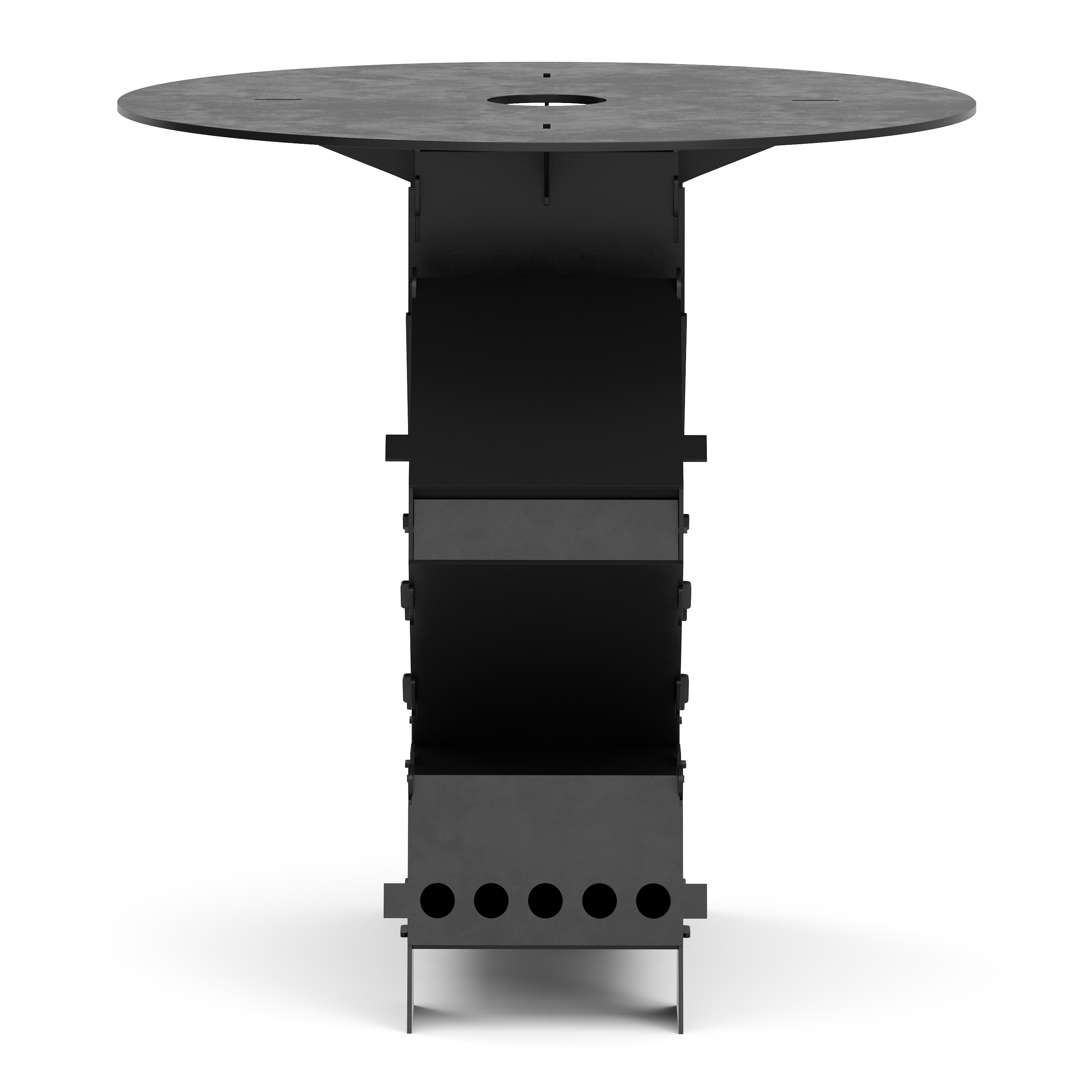 Raketenofen mit Grillplatte 36 x 14 x 57 cm