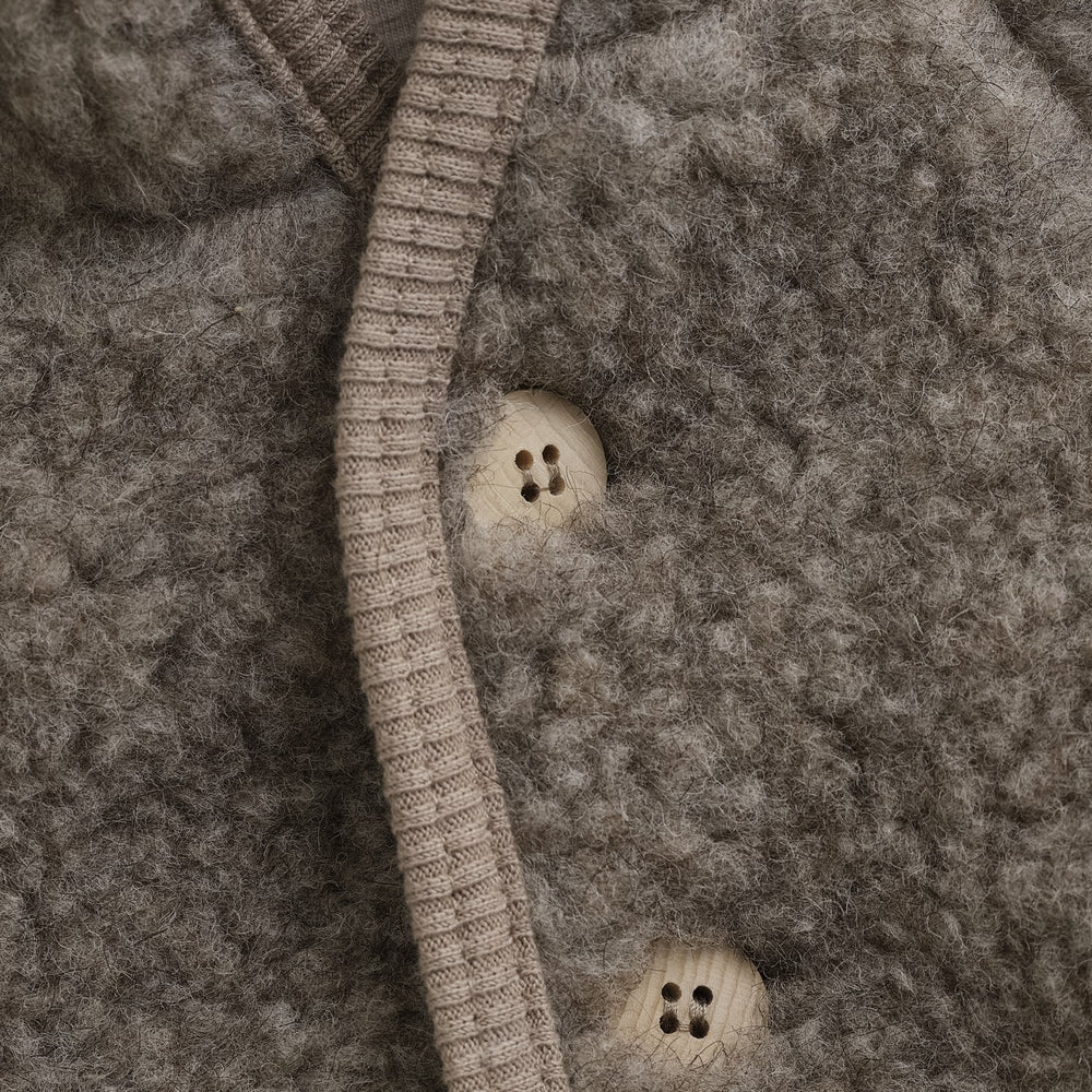 Køb Huttelihut Camel Melange Jakke Pixie Uld Bamse W. Lin